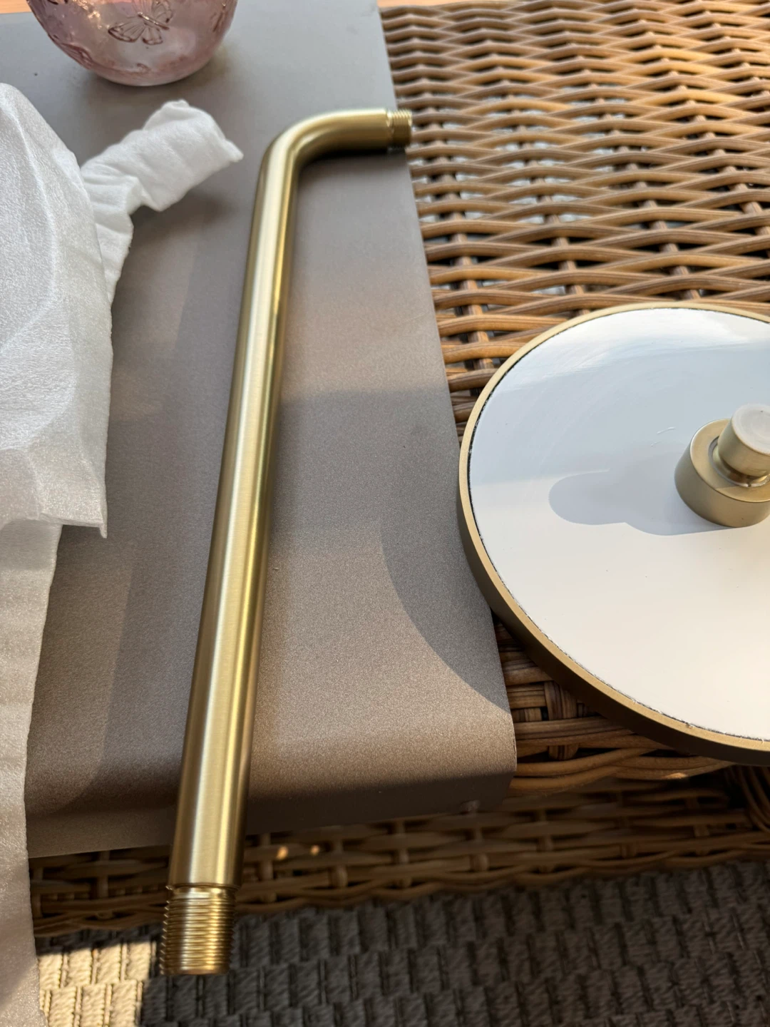 🧡 Brand New Gold Shower Head with Hose - photo 2