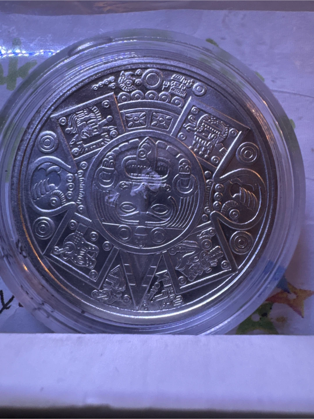 Aztec Eagle Warrior - 1 oz .999 Fine Silver Round - photo 2