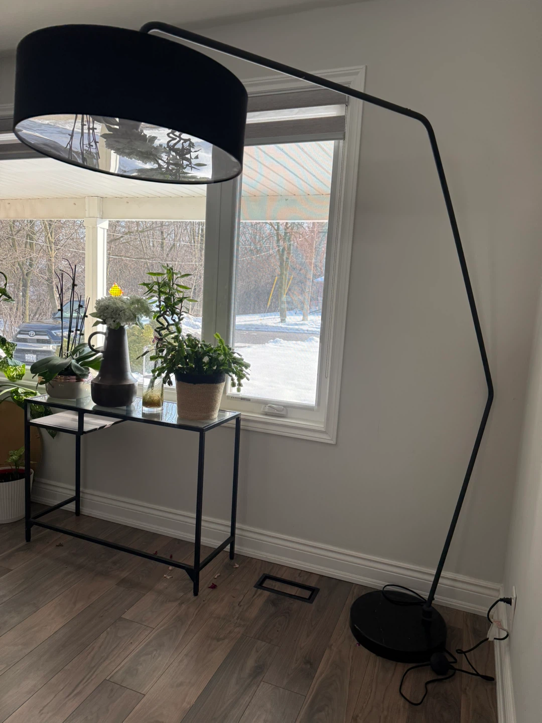 2 Black Arc Floor Lamp with marble base - photo 2