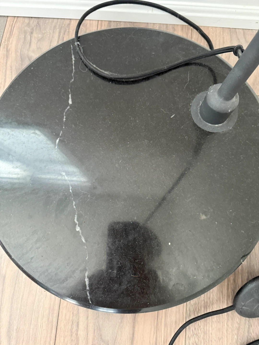 2 Black Arc Floor Lamp with marble base - photo 3