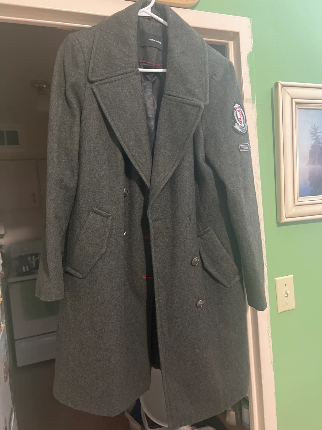 Vero Moda Wool Blend Coat - Size L