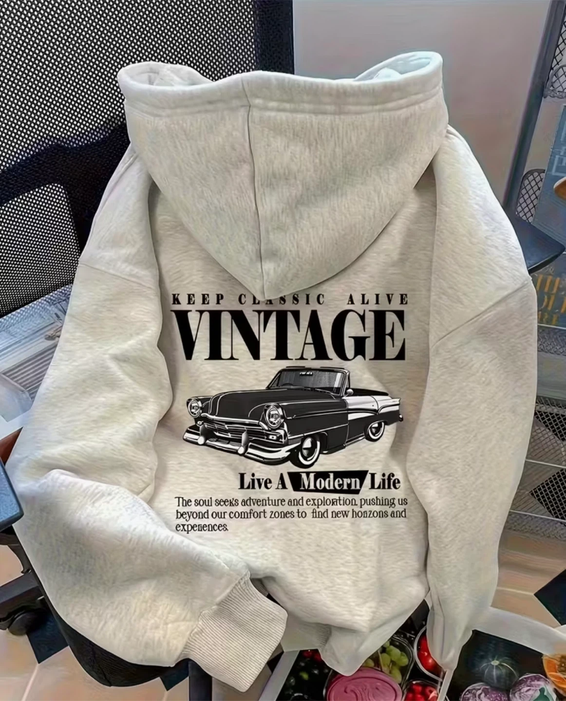 Vintage Car Graphic Hoodie