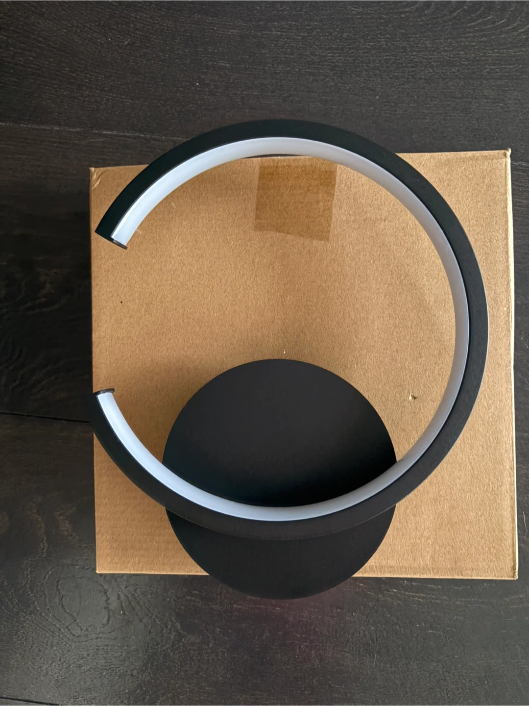 Black LED Wall Sconce, 8 inches - photo 3