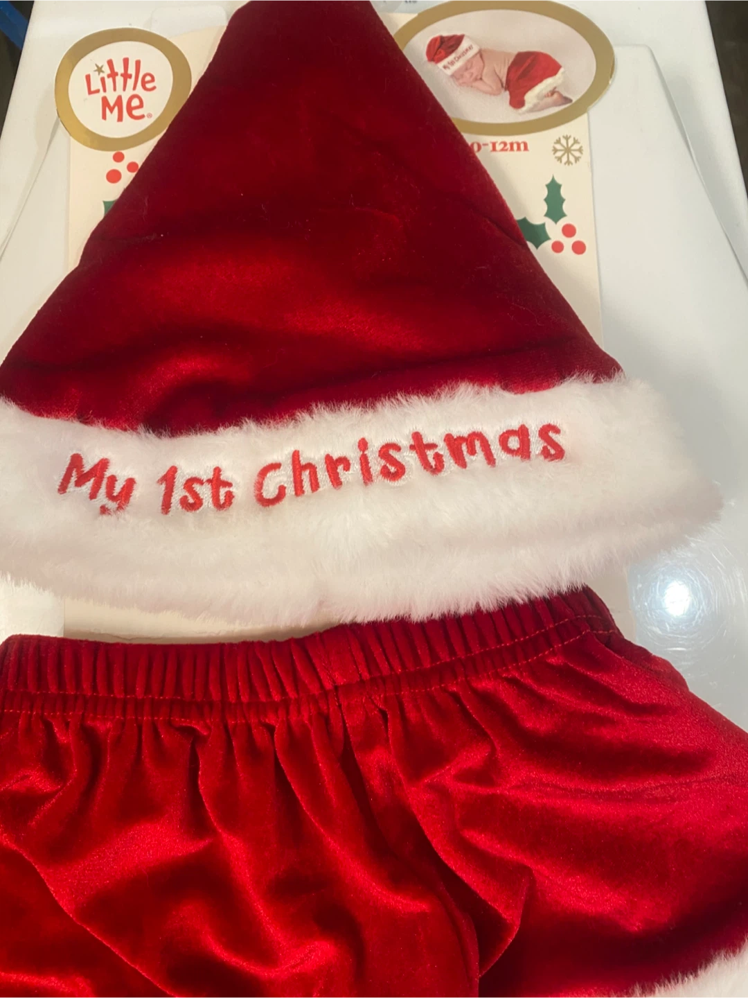 Little Me My 1st Christmas Outfit 0-12M