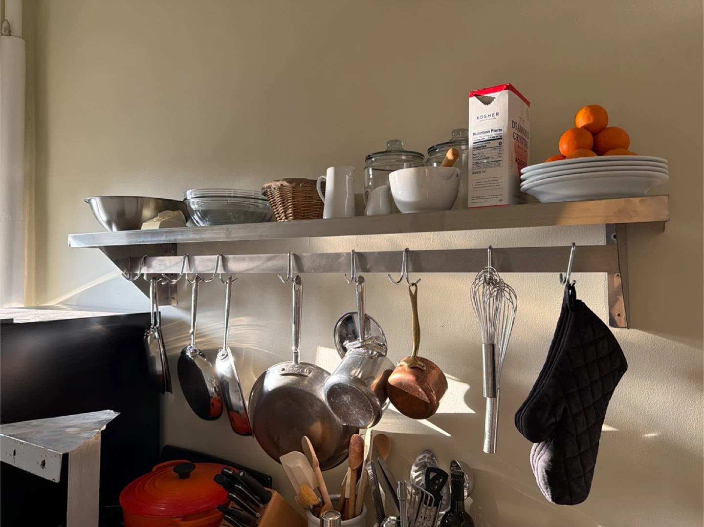 Regency 12" x 60" Stainless Steel Wall Mounted Pot Rack - photo 2
