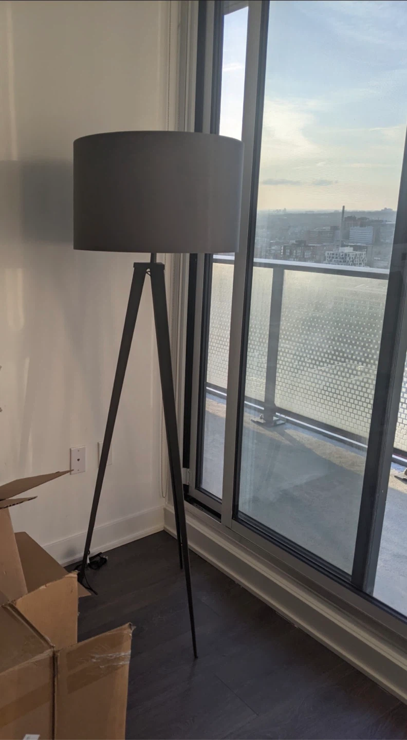 Tripod Floor Lamp - Grey - photo 3