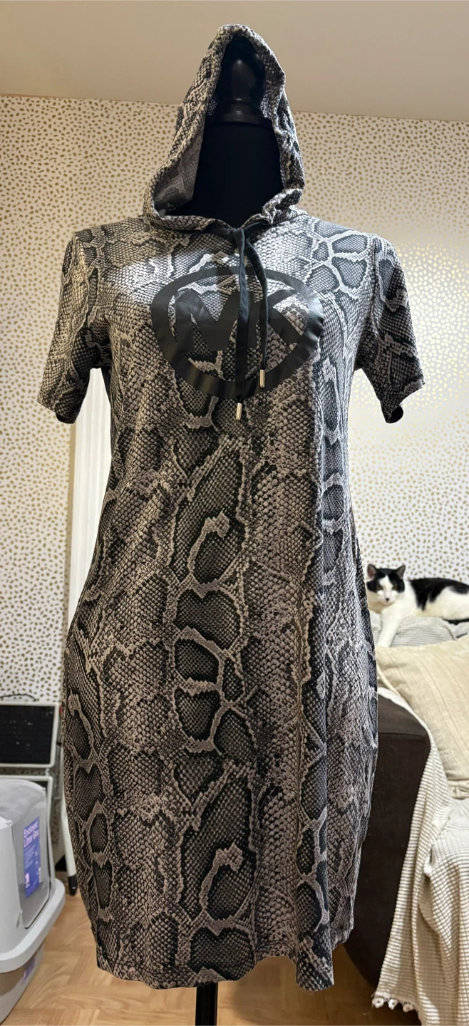 Michael Kors Snakeskin Print Hoodie Dress - photo 5