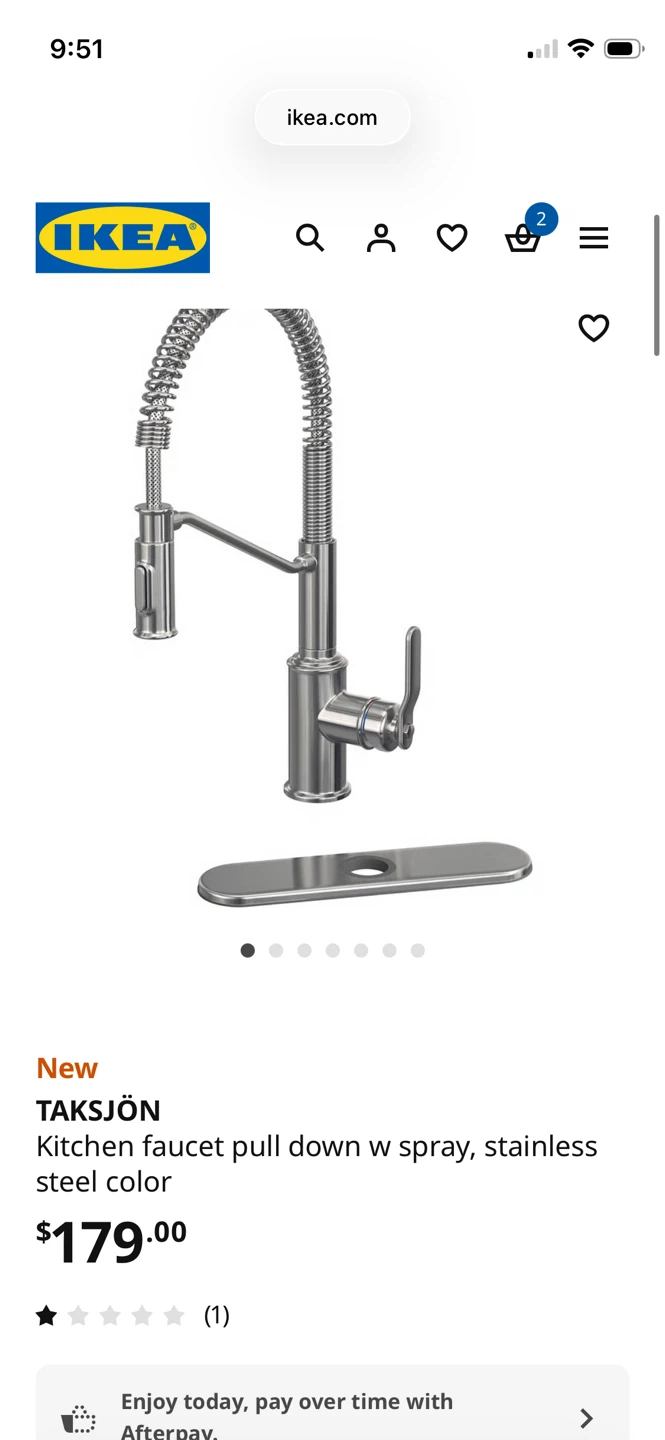 IKEA VIMMERN Kitchen Faucet - Stainless Steel