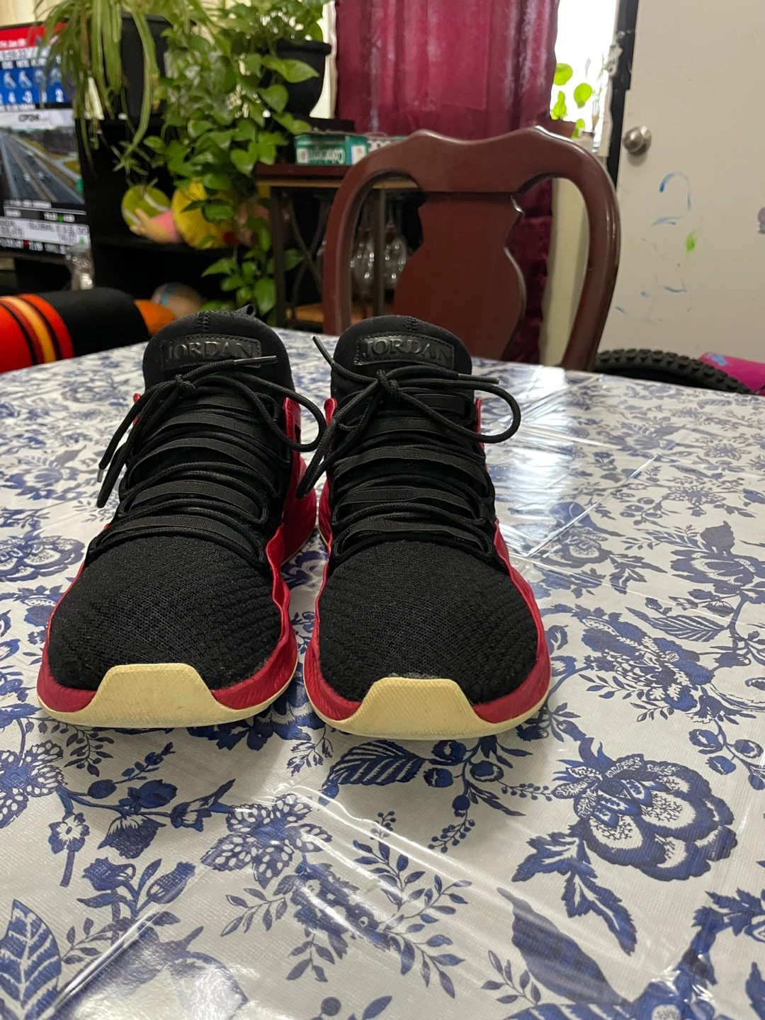 Jordan Fly Lockdown Basketball Shoes - Black/Red