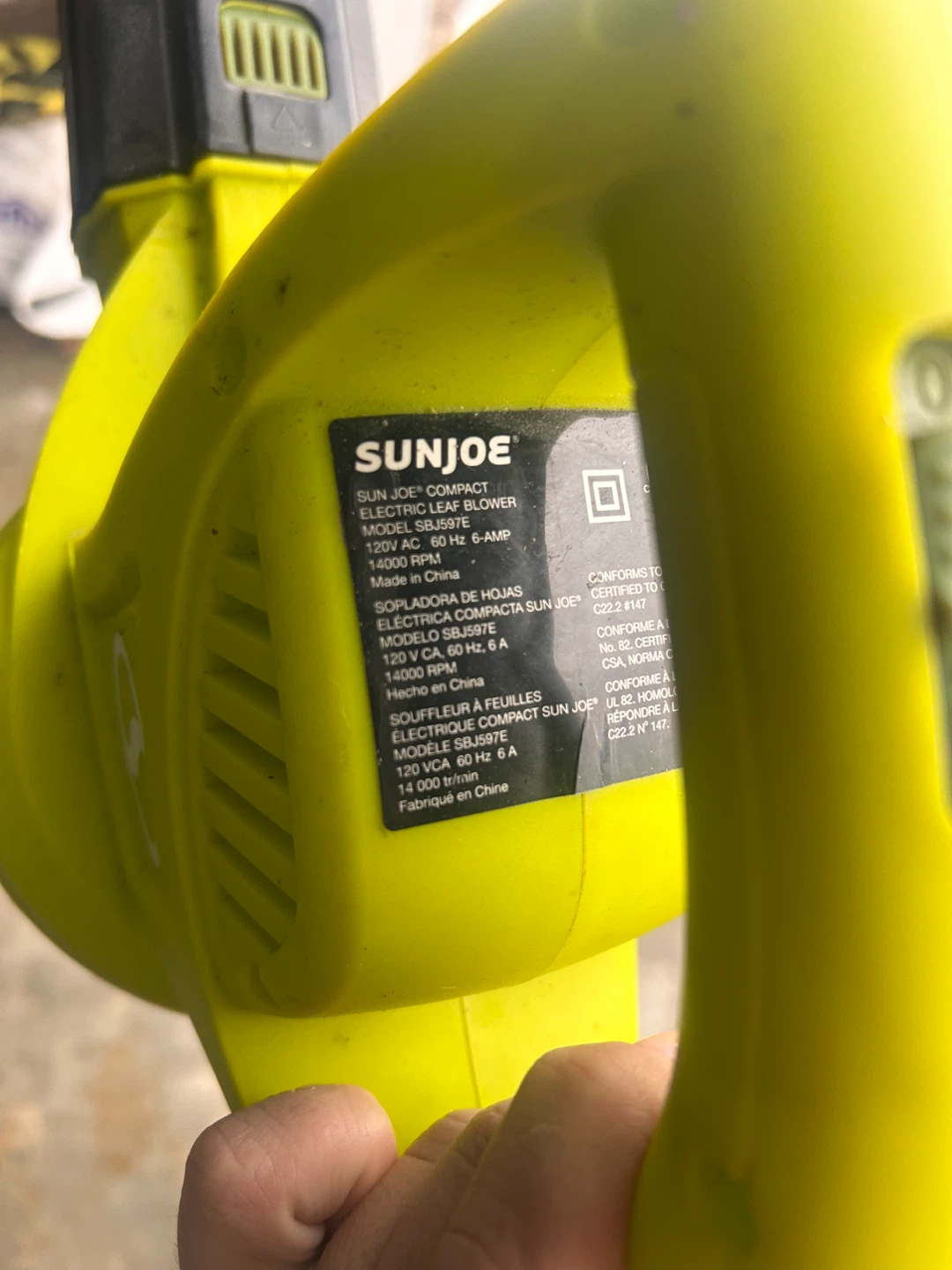 Sun Joe SBJ597E Electric leaf Blower - photo 3