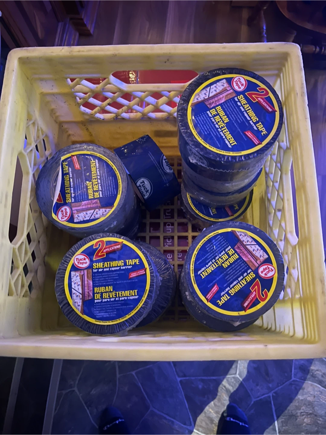 Blue tuck tape