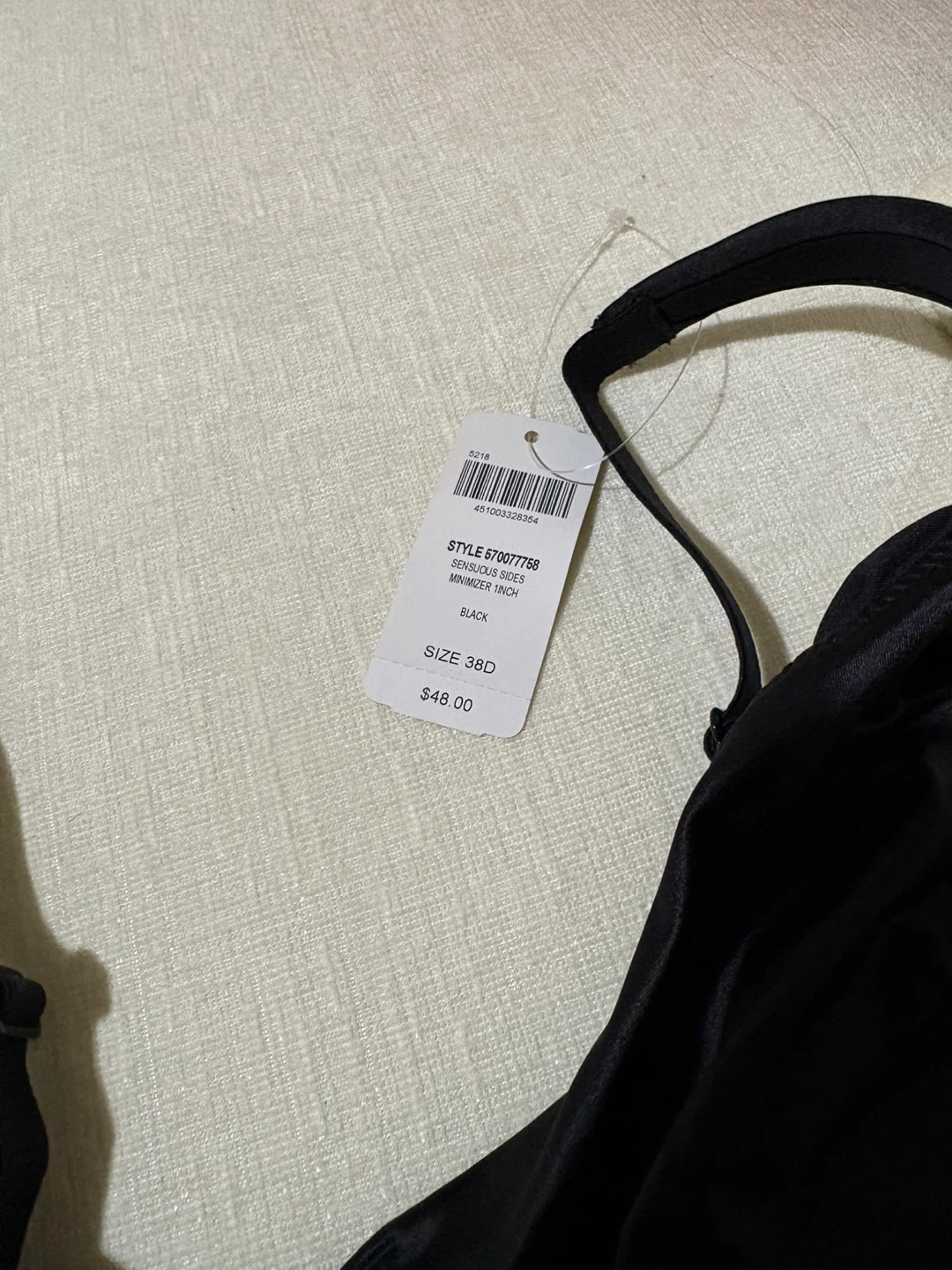 Soma Sensuous Sides Minimizer Bra - Size 38D Black - photo 2