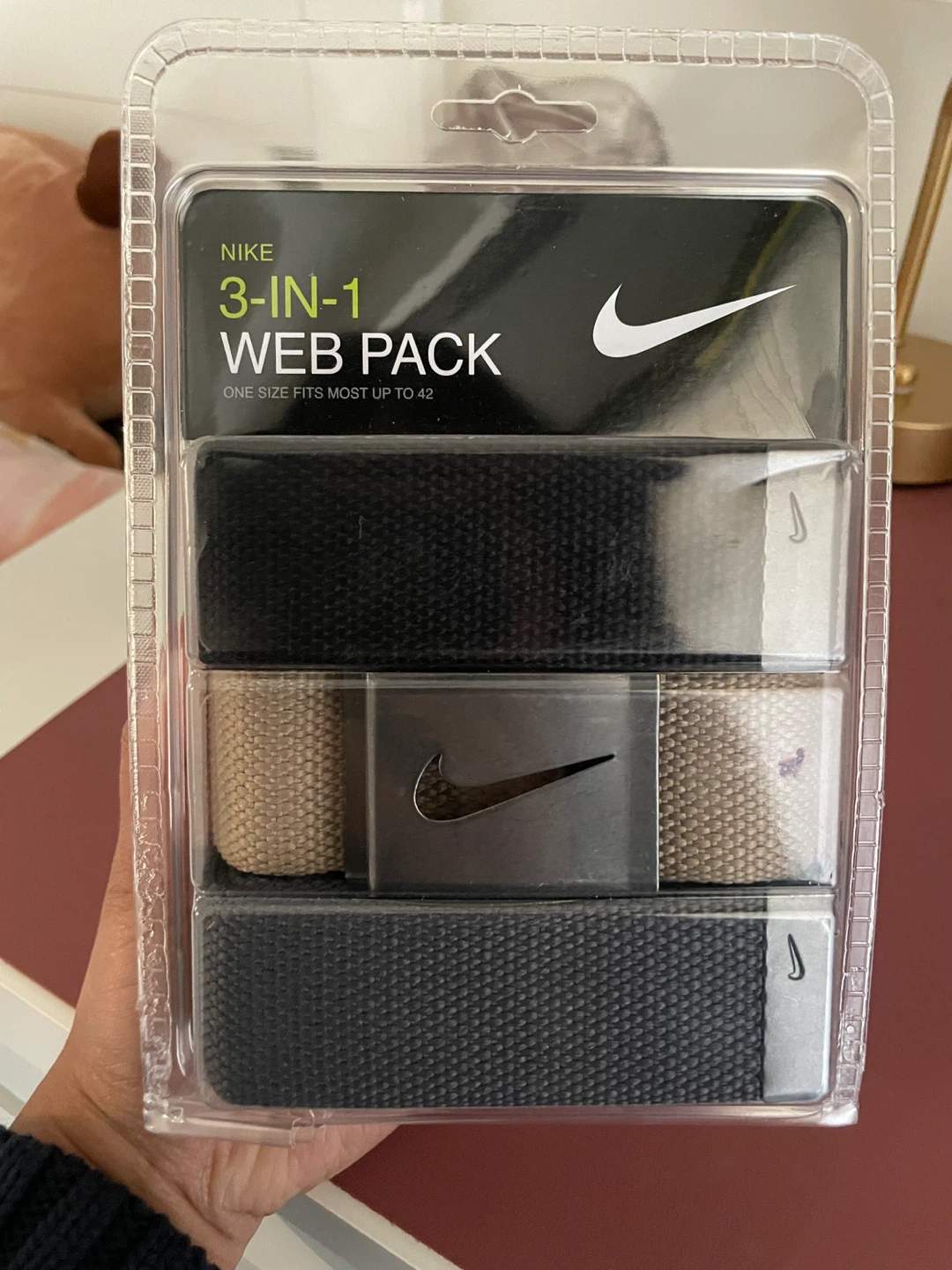 Nike Men's Golf Web Belt - 3 Pack