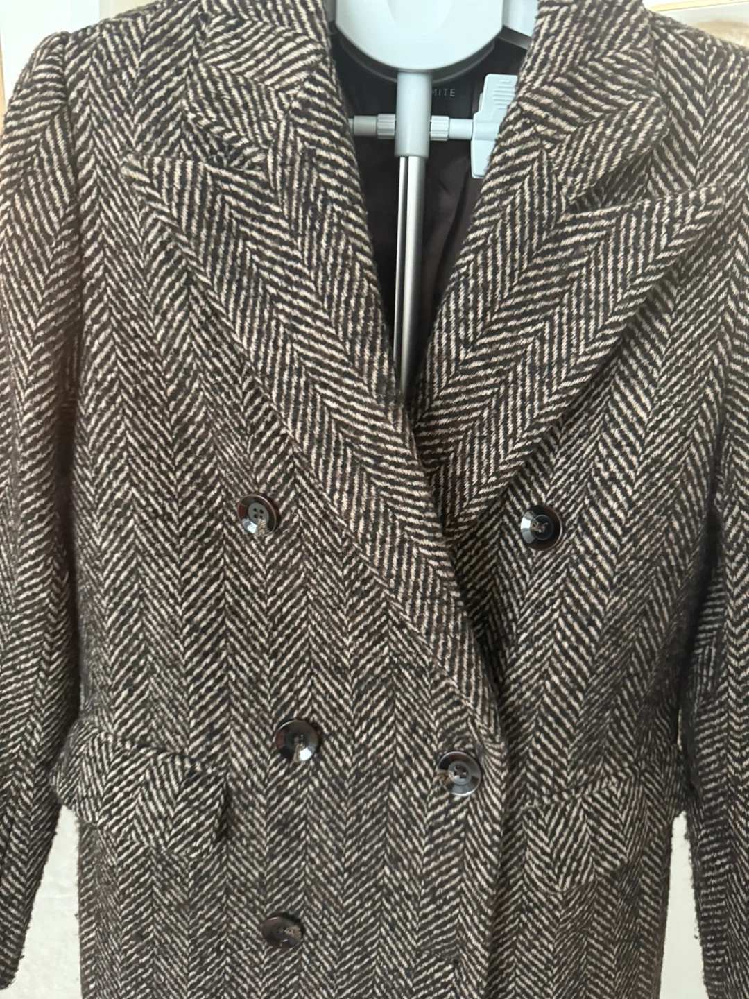 Dynamite Herringbone Wool Blend Coat - Size XS - photo 3