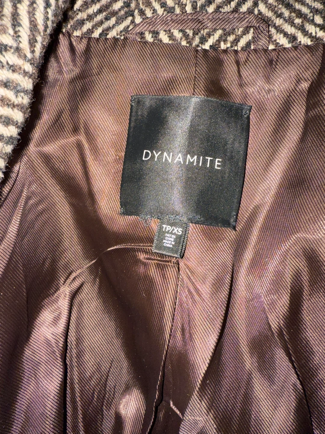 Dynamite Herringbone Wool Blend Coat - Size XS - photo 2