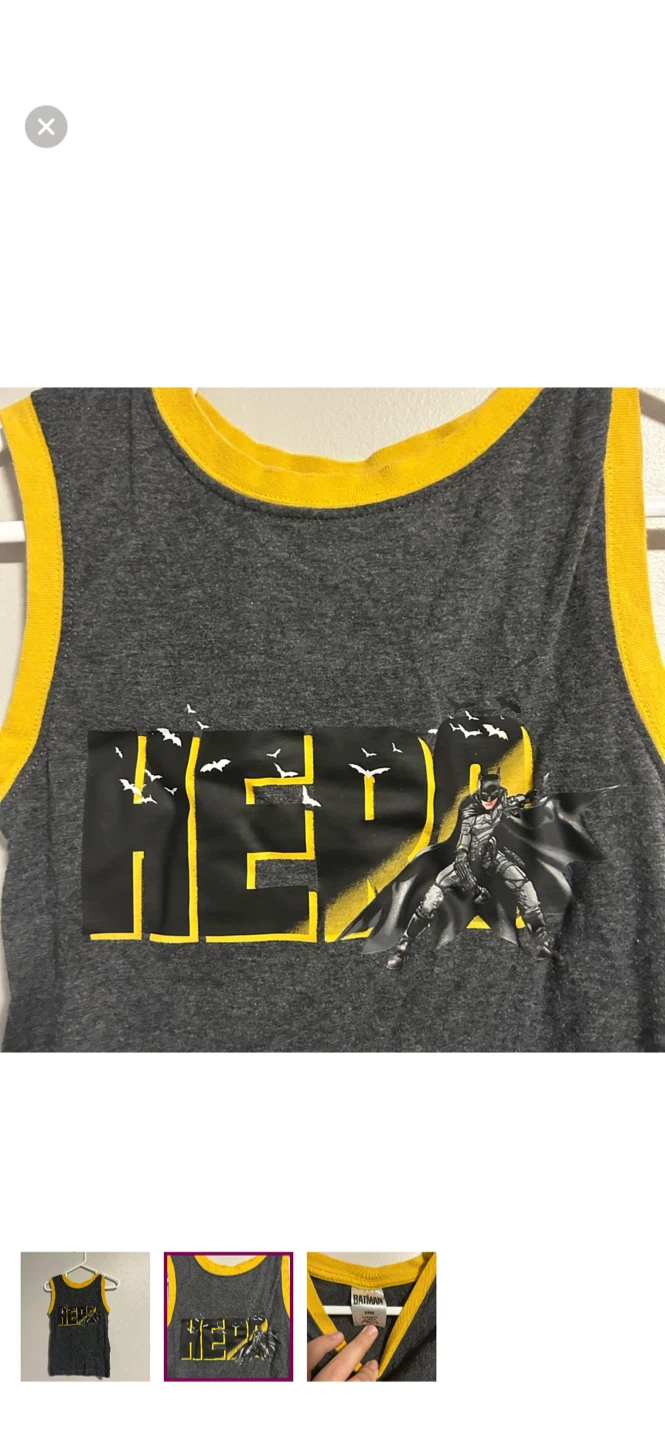 Batman Kids Tank Top - Size S (6) - photo 2