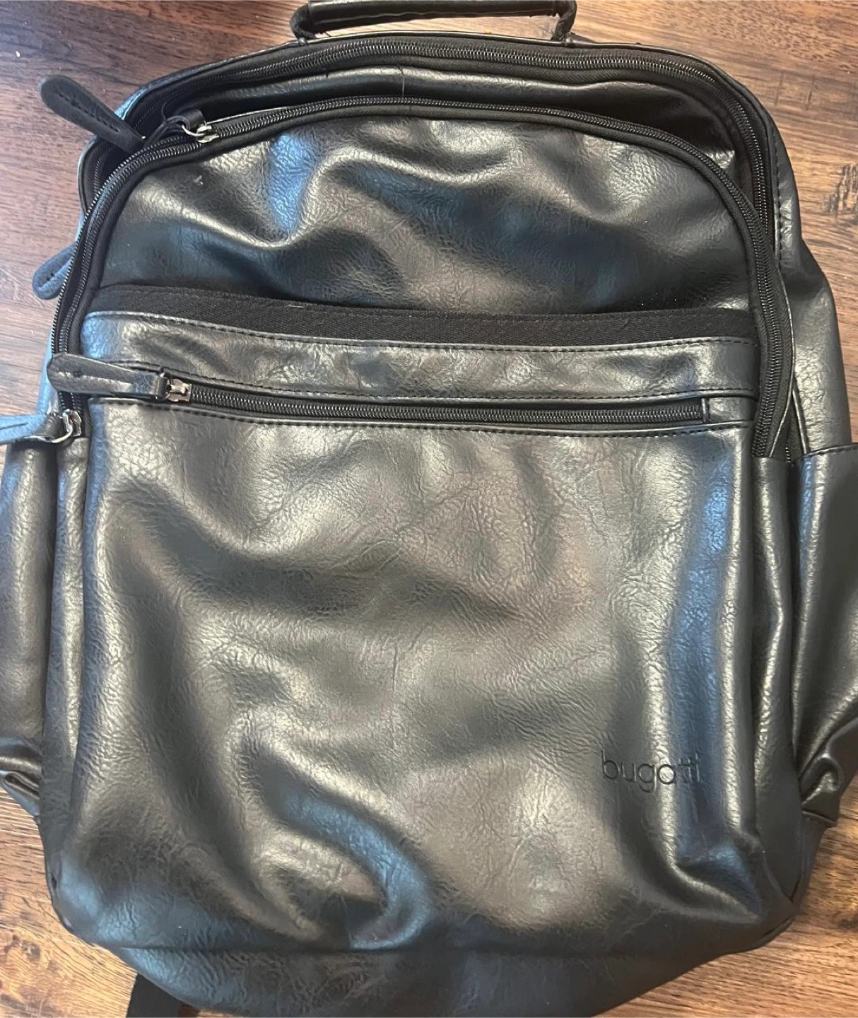 Bugatti Black Backpack - width 11 x length 16 inches