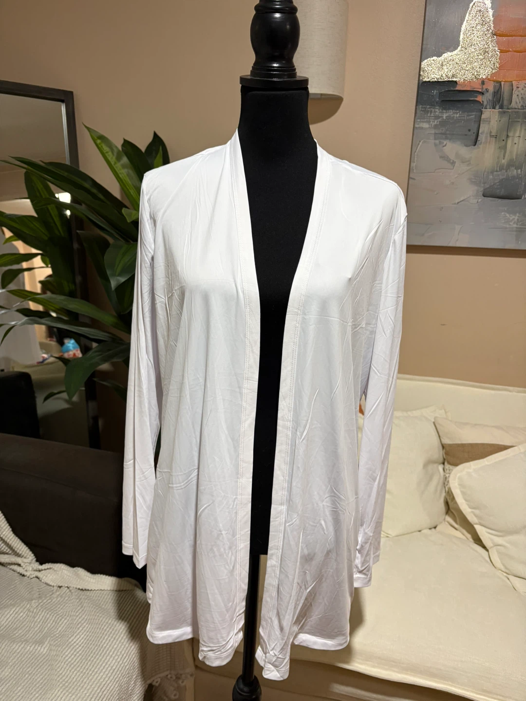 White UPF 50+ Sun Protection Cardigan - photo 4