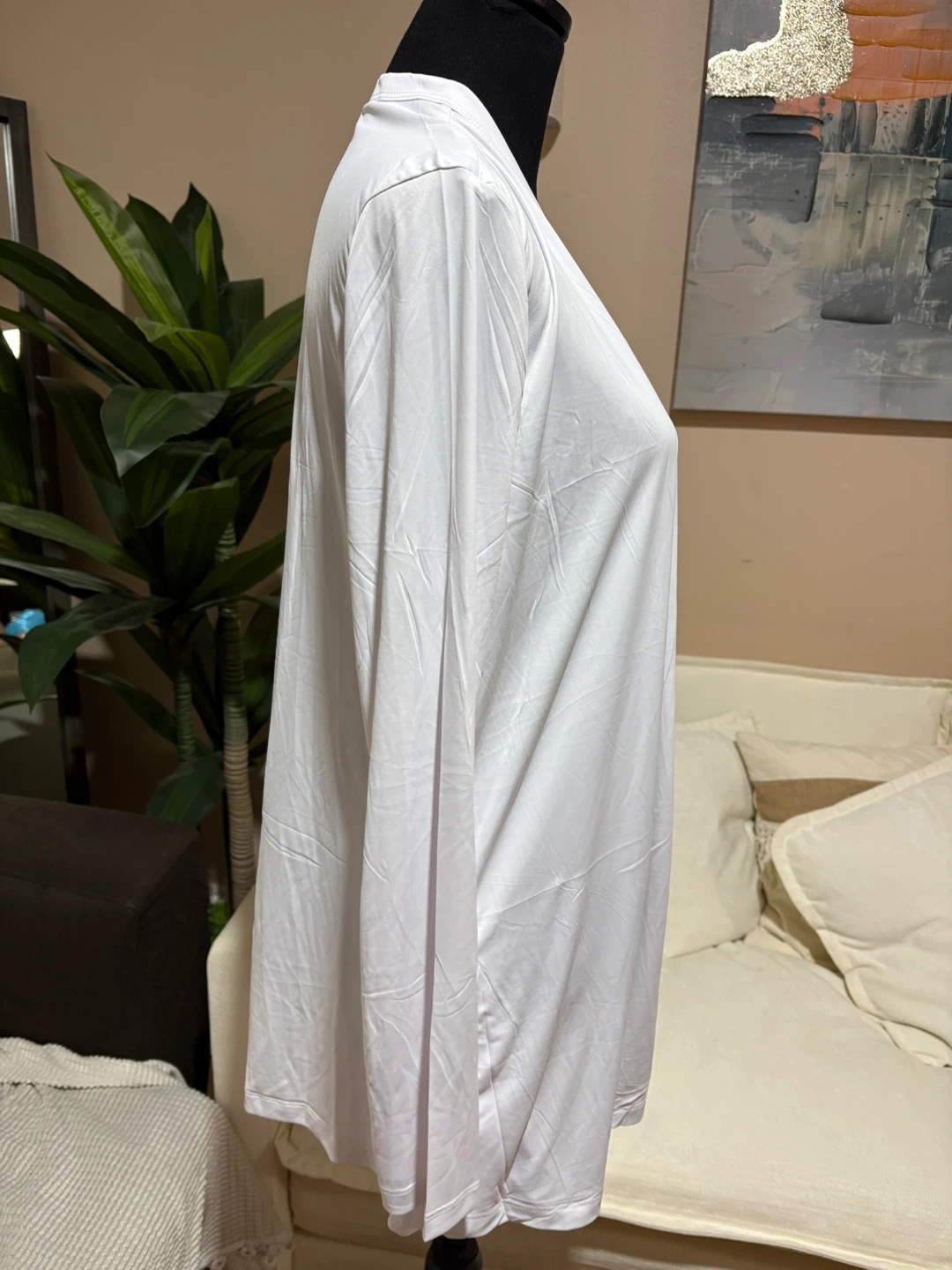 White UPF 50+ Sun Protection Cardigan - photo 5