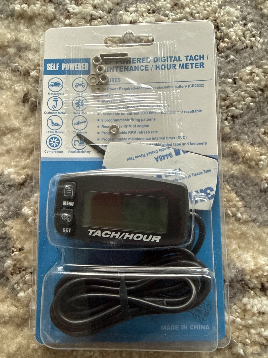 Digital Tach/Hour Meter - Self Powered - photo 3