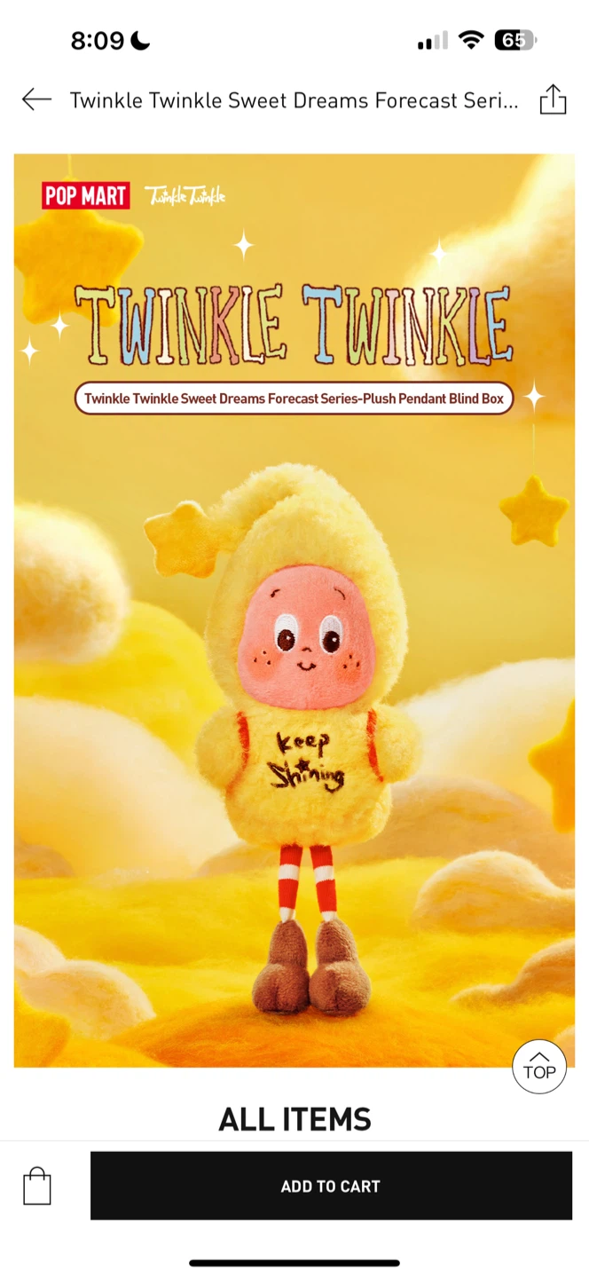 Pop Mart Twinkle Twinkle Plush Pendant - Hug from Snowman - photo 4