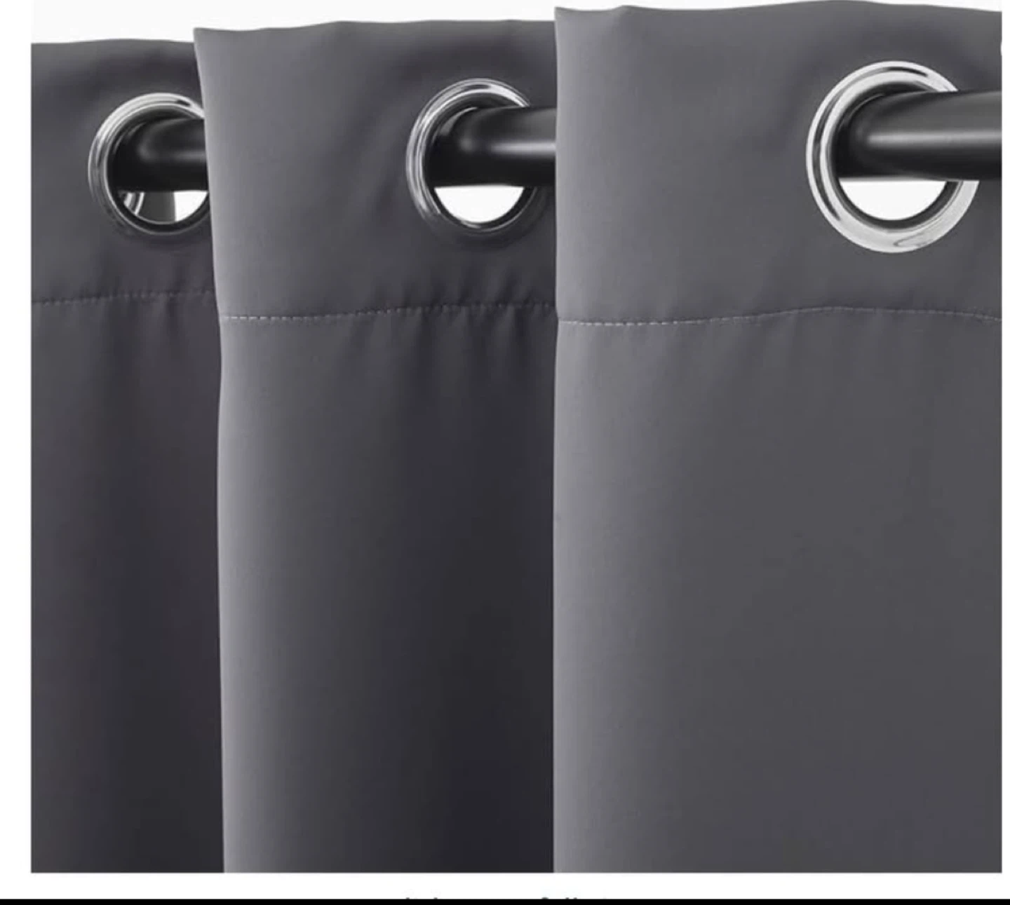 IKEA Hilleborg blackout curtains and rod - photo 2