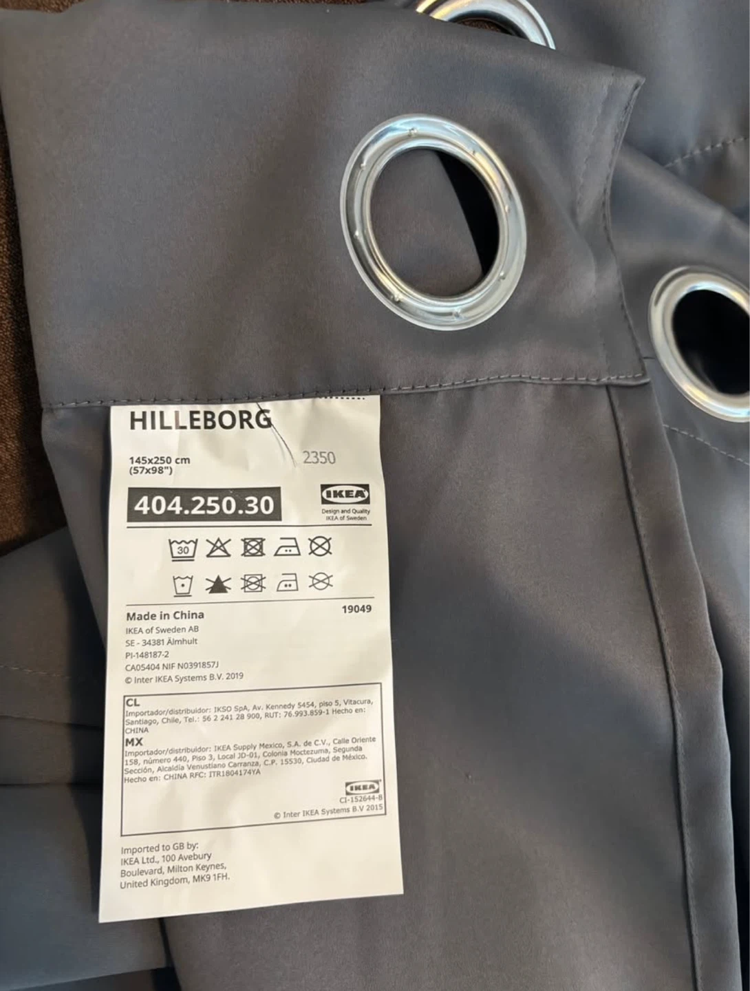 IKEA Hilleborg blackout curtains and rod - photo 3