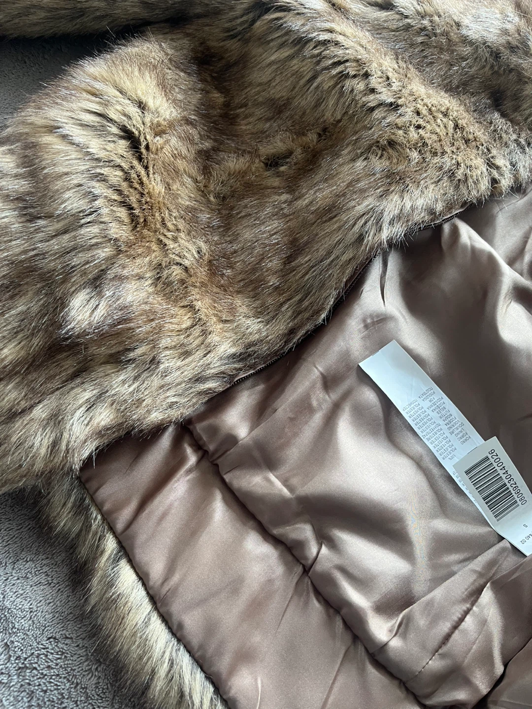 Stradivarius Faux Fur Jacket, Size S - photo 3