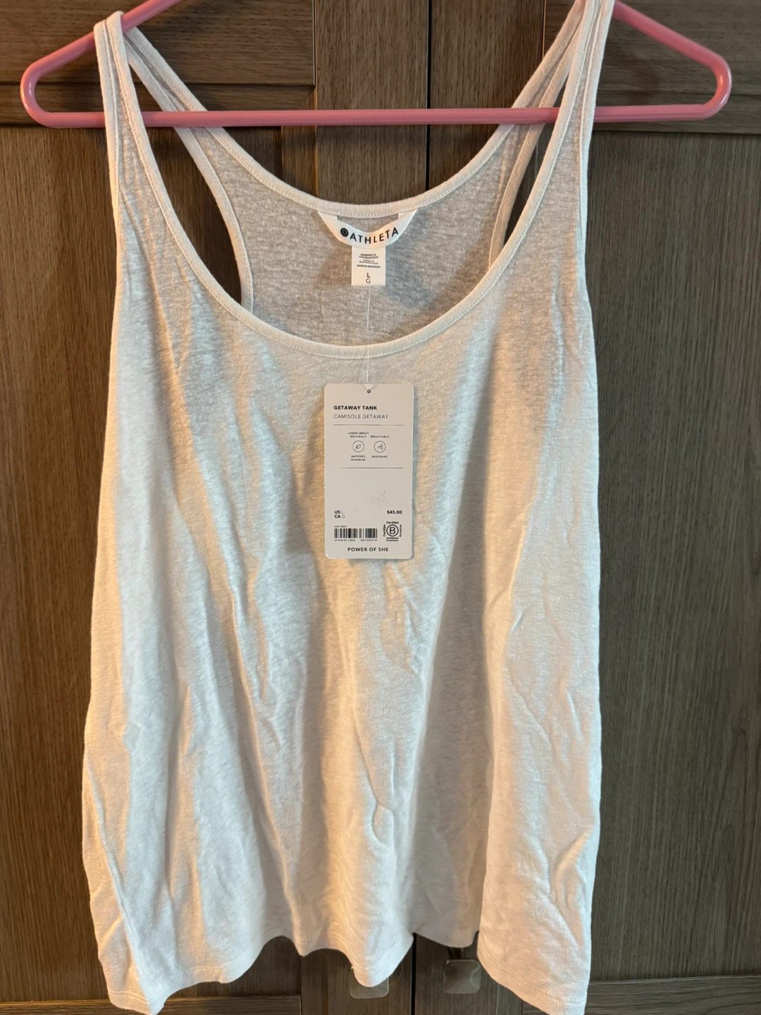 Athleta Getaway Tank - White, Size L - photo 3