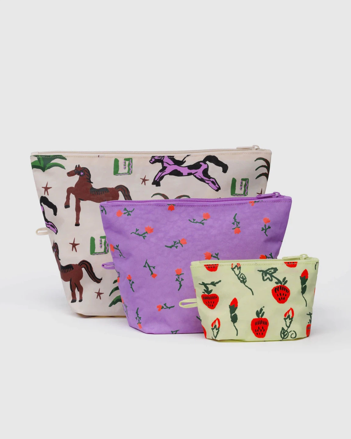 Baggu Go Pouch Set of 3 Painted Prairie NEW - photo 4