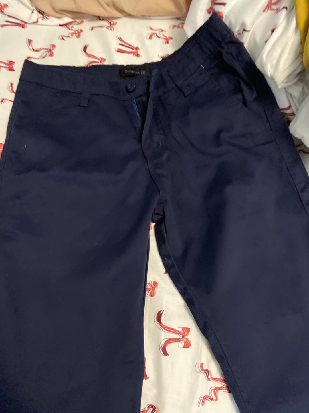 Blue Burberry Fit Pants