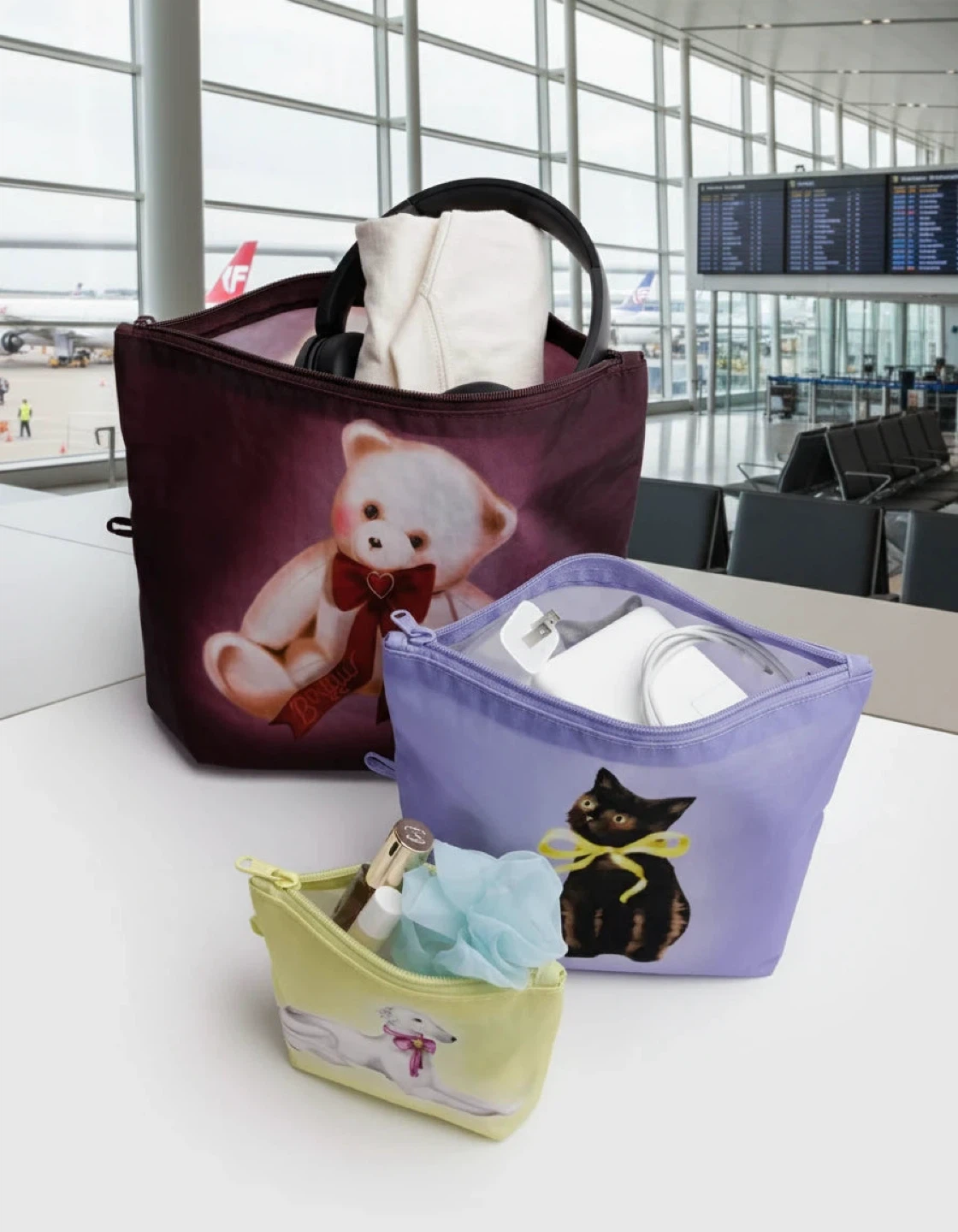 BAGGU Go Pouch Set of 3 Fancy Animals NEW - photo 3