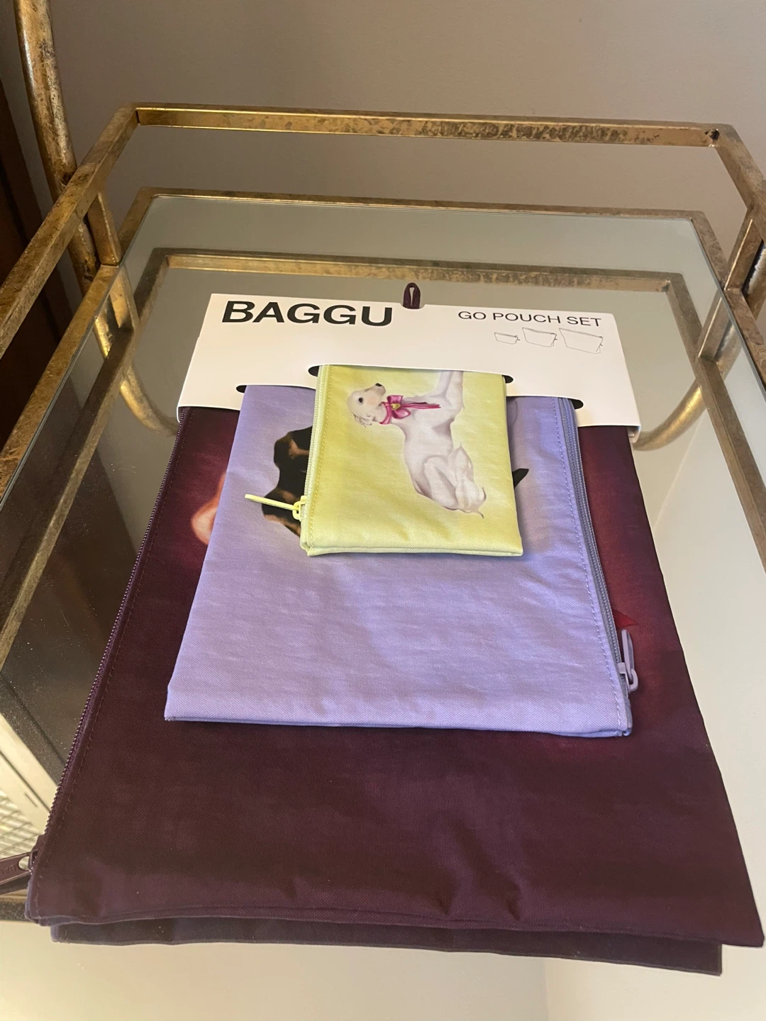 BAGGU Go Pouch Set of 3 Fancy Animals NEW