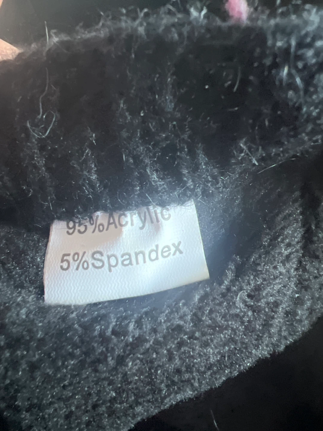 Black Acrylic/Spandex Blend Hat - photo 2
