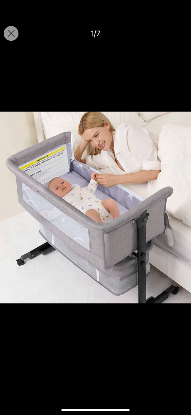 Baby Bassinet - Breathable Mesh & Mosquito Net