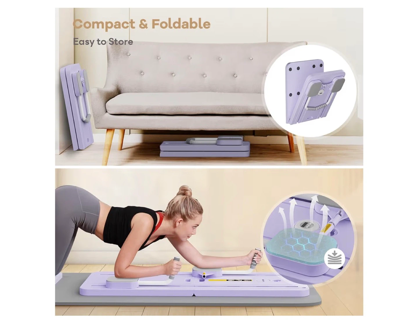 Foldable Pilates Reformer Ab Machine - photo 4