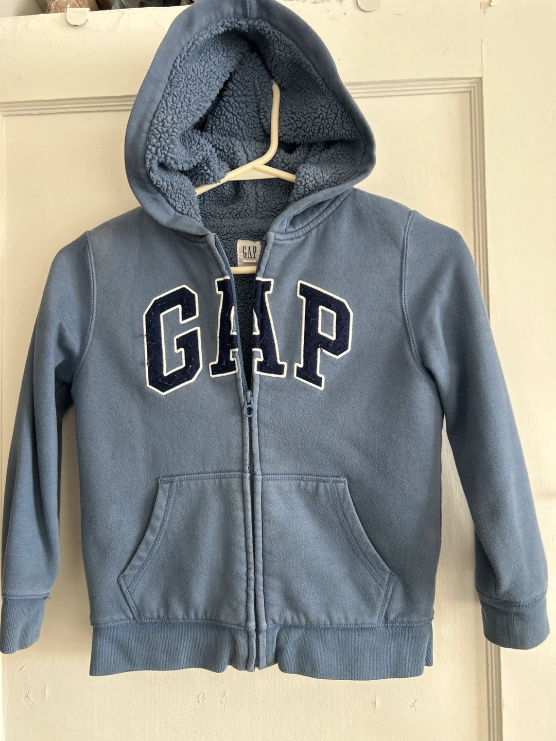 GAP Kids Blue Sherpa-Lined Full-Zip Hoodie - photo 2