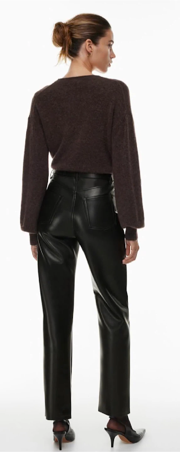 Wilfred Aritzia Black Leather Melina Pants xs - photo 3