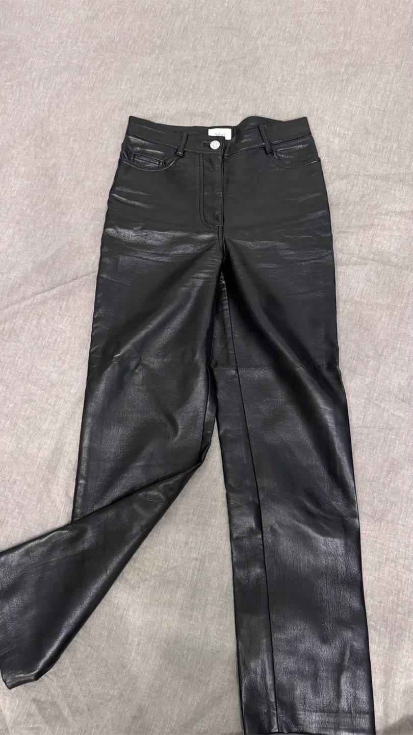 Wilfred Aritzia Black Leather Melina Pants xs - photo 5