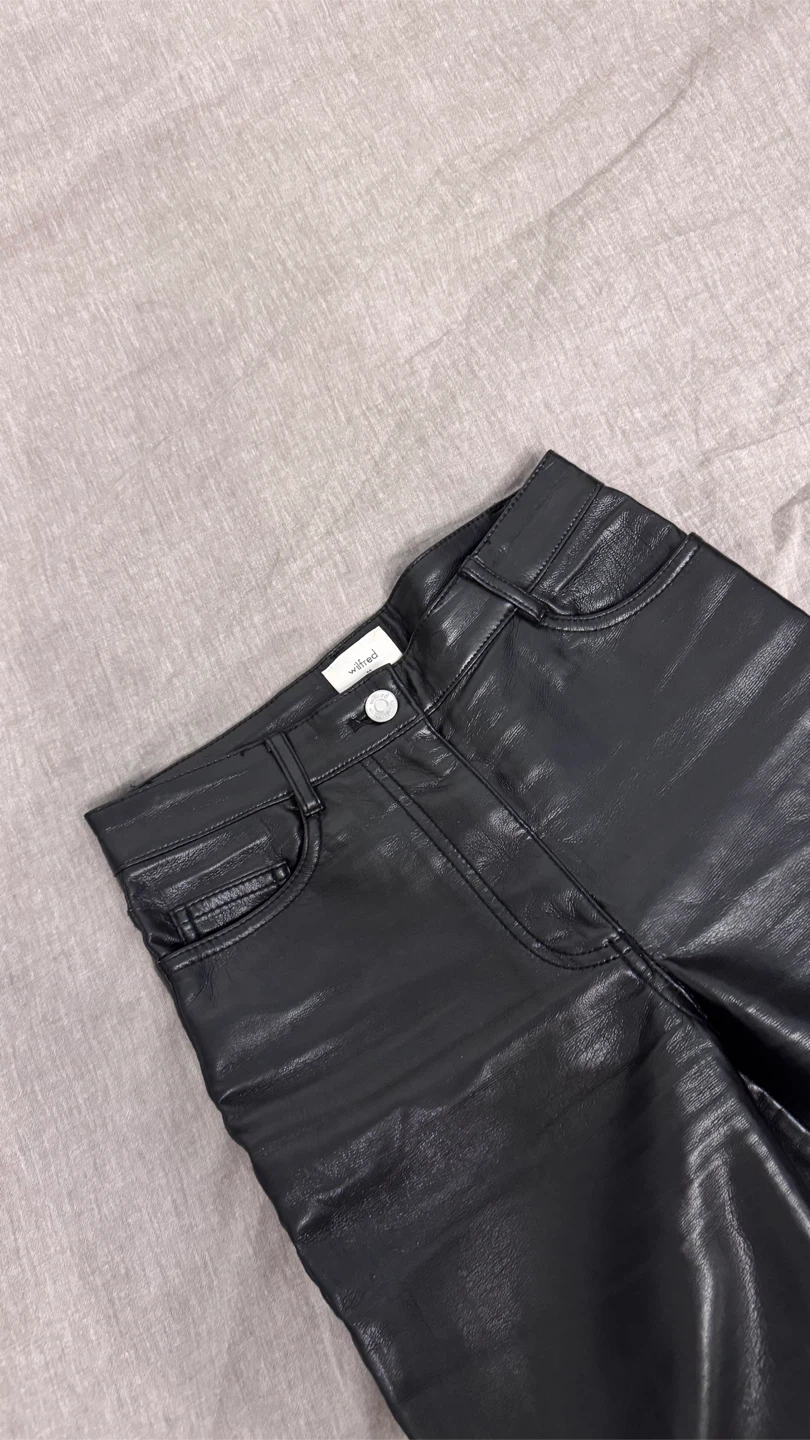 Wilfred Aritzia Black Leather Melina Pants xs - photo 4