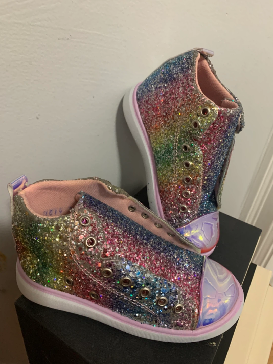 Rainbow Glitter Toddler Shoes