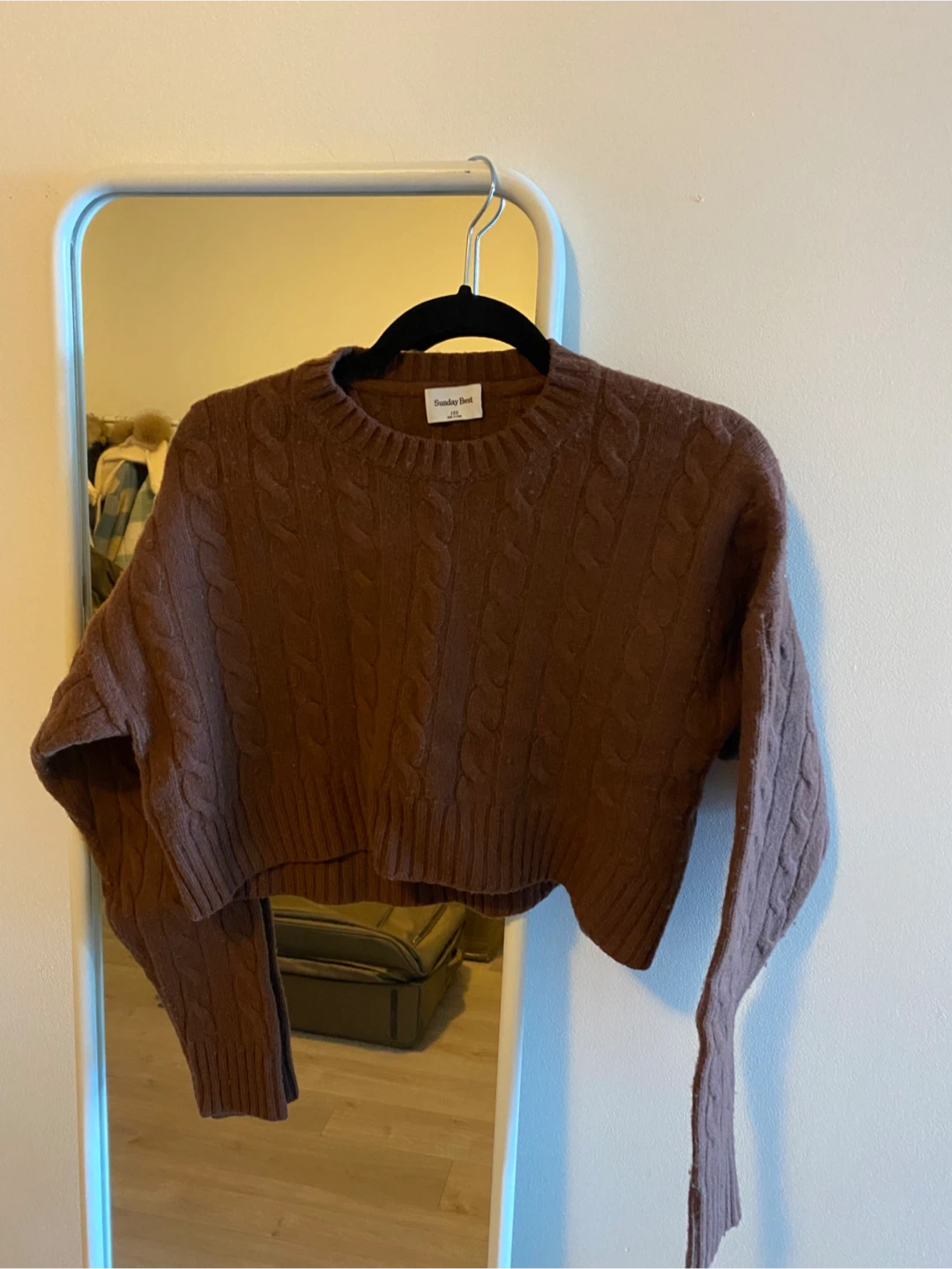 Sunday Best Brown Cable Knit Sweater