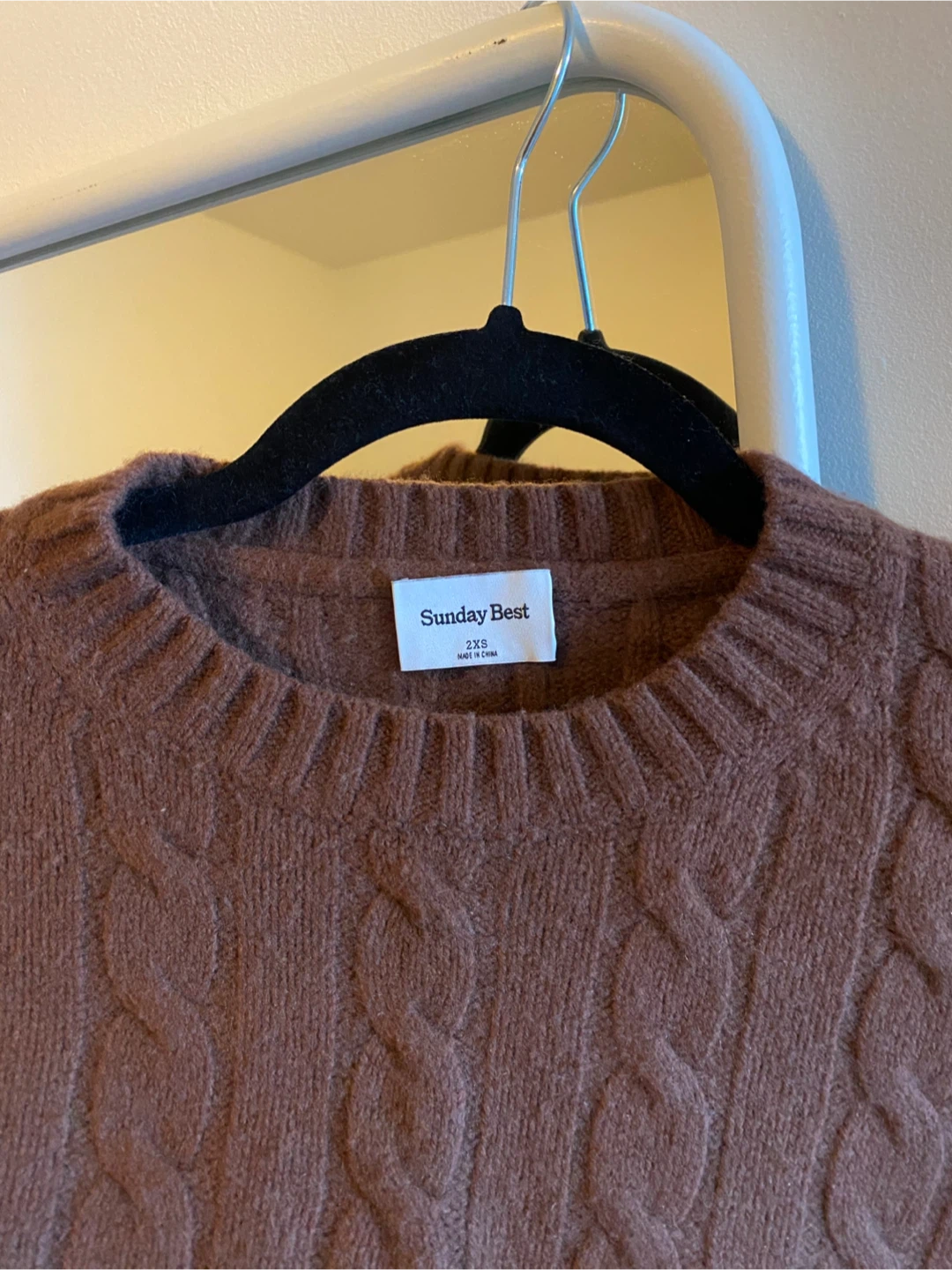 Sunday Best Brown Cable Knit Sweater - photo 2
