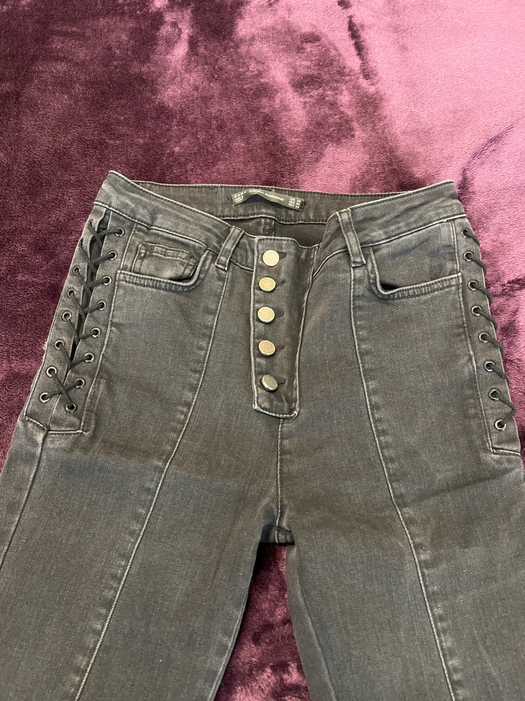 Zara Trafaluc Denimwear Black Jeans - Size 6 - photo 3