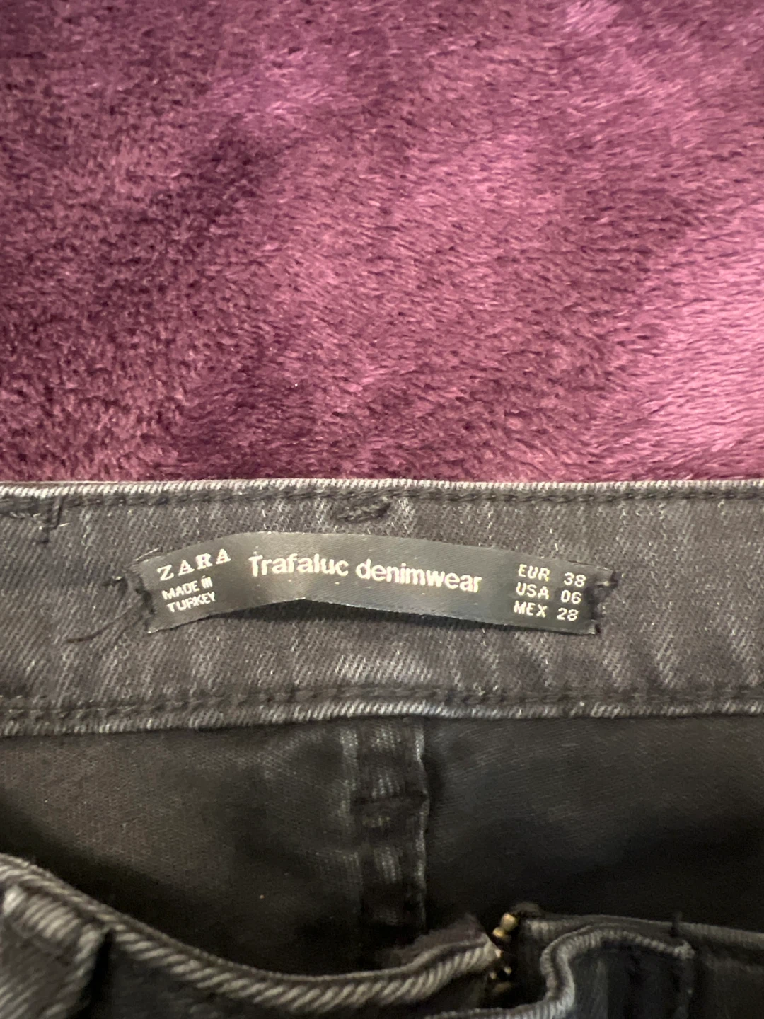 Zara Trafaluc Denimwear Black Jeans - Size 6 - photo 4