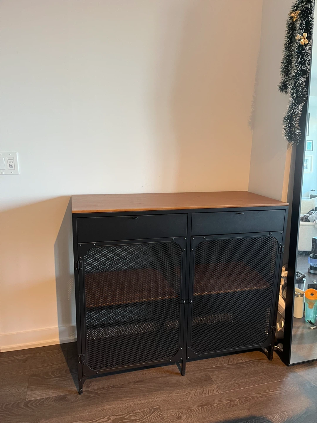 IKEA FJÄLLBO Sideboard - Black/Wood