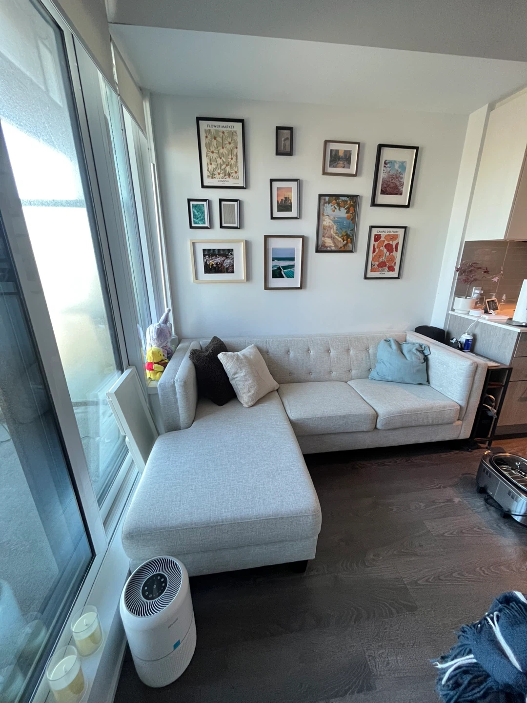 Leon's Chaise-Sofa W/Ottoman Grey - photo 2
