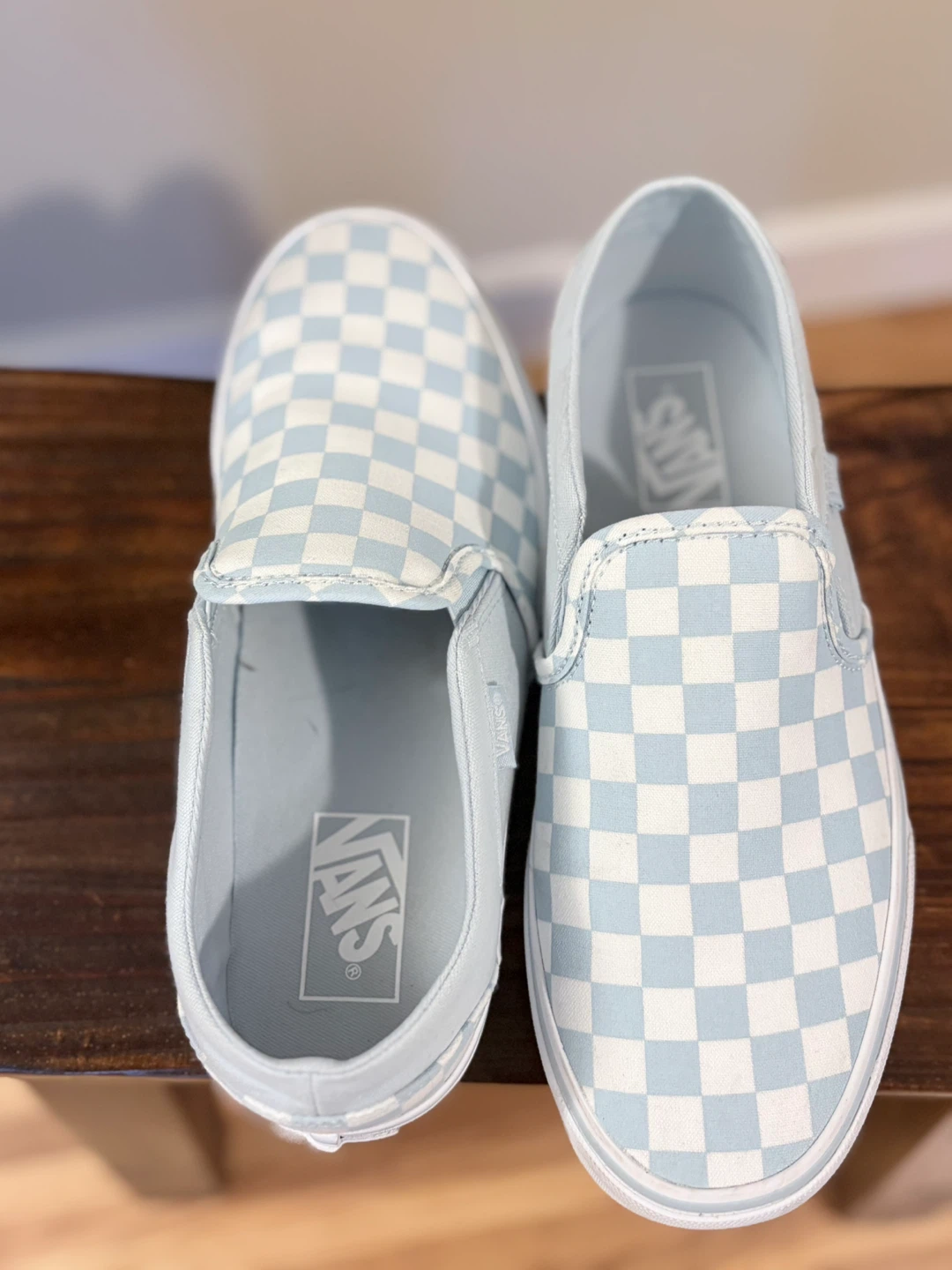 Vans Women's Slip-On Checkerboard Shoes - Size 9