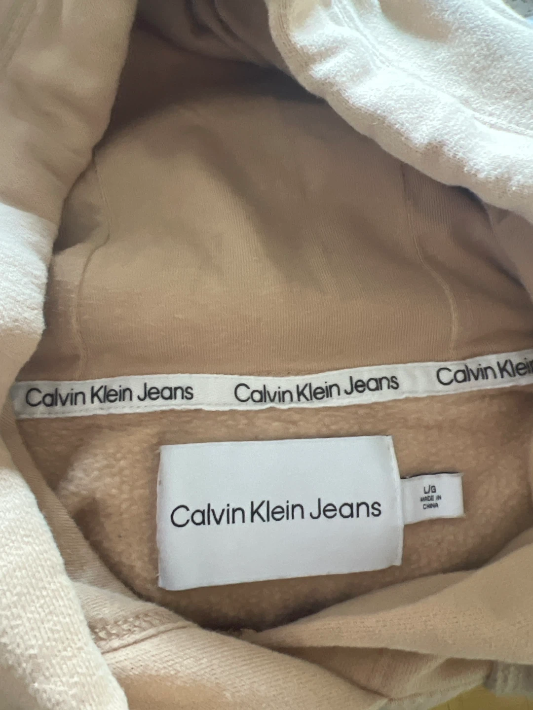 Calvin Klein Jeans Beige Hoodie - US Size S