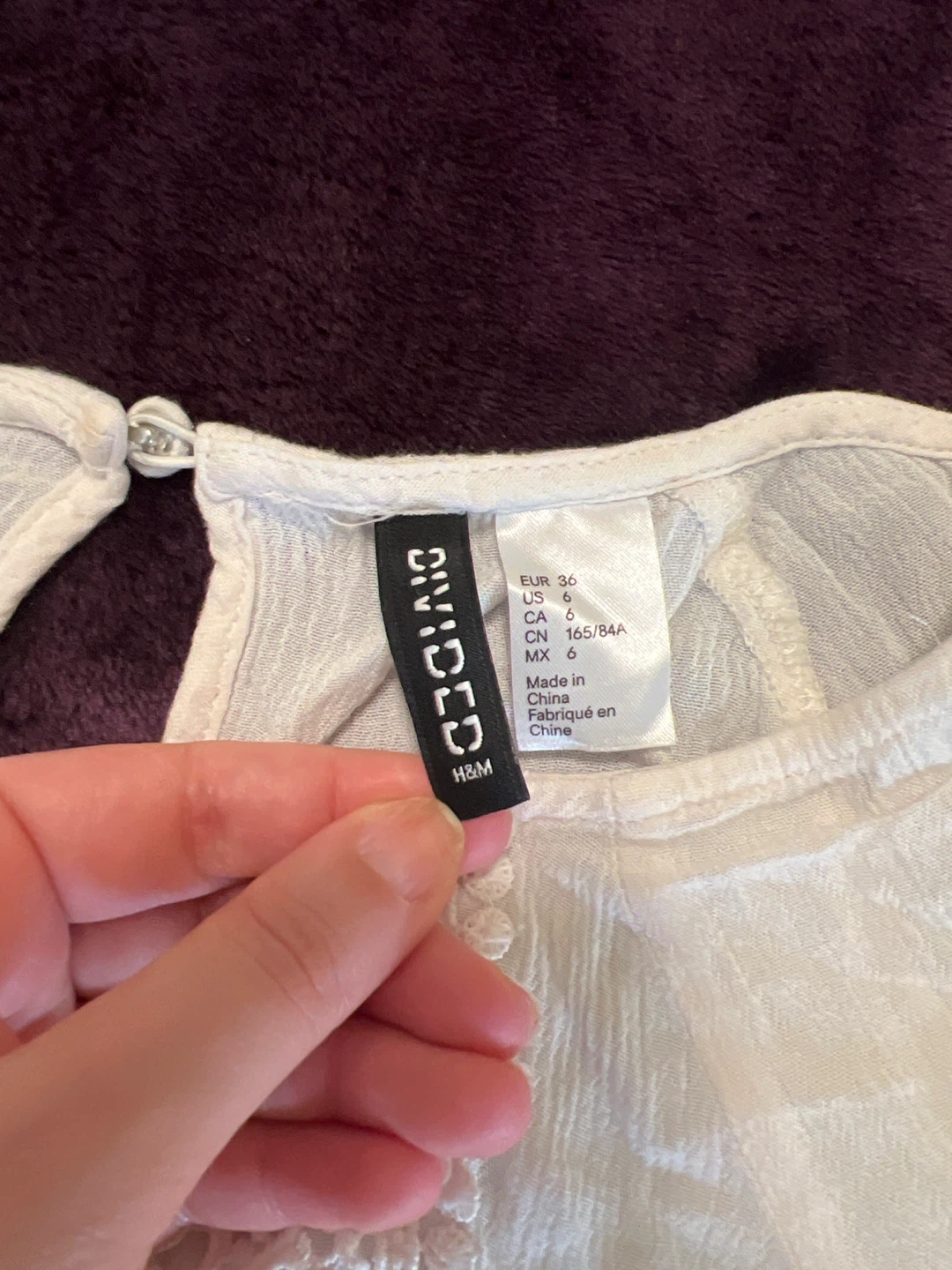 H&M Divided Cream Lace Blouse - Size 6 - photo 4